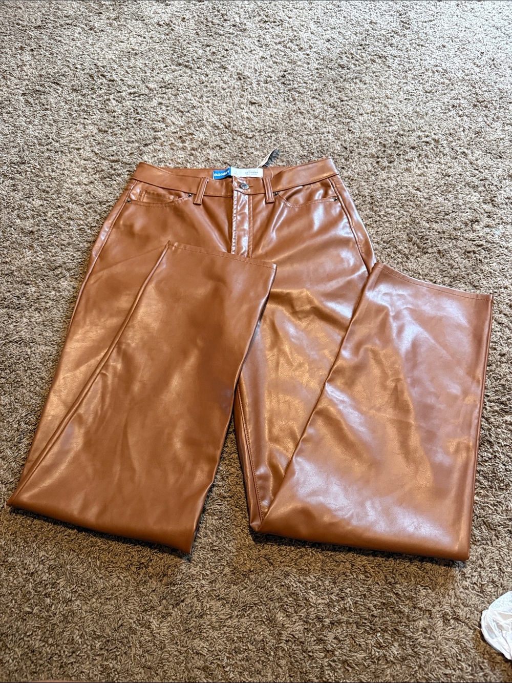 Women’s Faux Leather Brown Pants